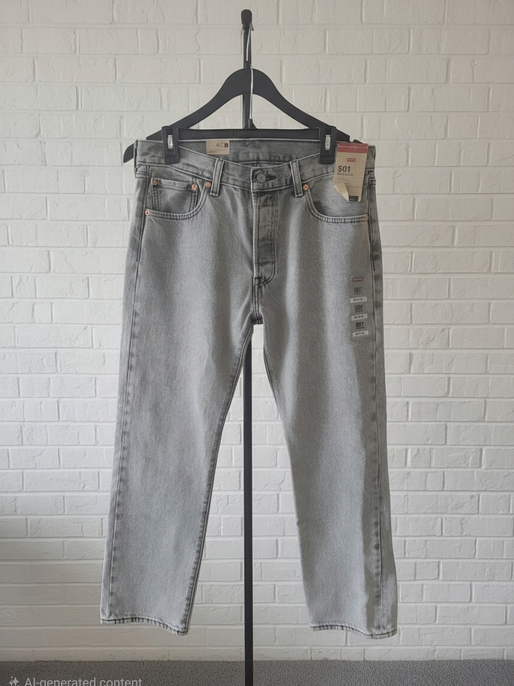 NWT Levi's Men's Straight Jeans in Light Grey Wash